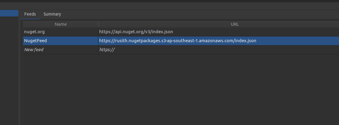 Using the Nuget feed